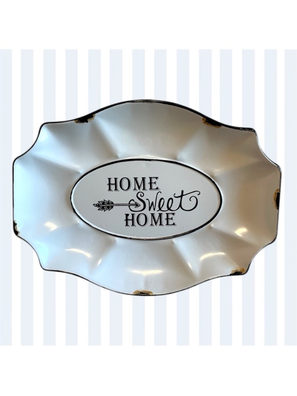 Metallic Farmhouse White 'Home Sweet Home' Home Decor